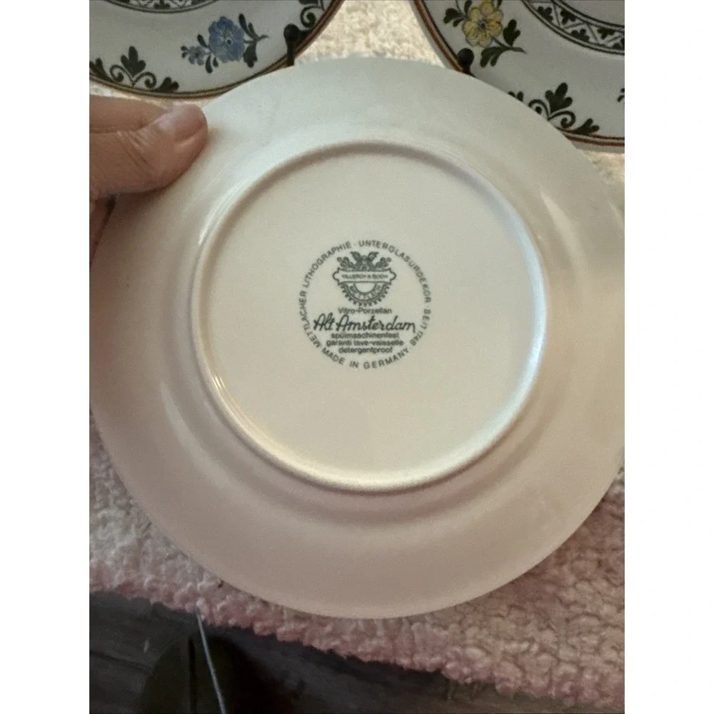 3Villeroy and Boch Alt Amsterdam Porcelain Luncheon Plates 8